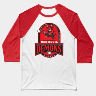 Red Devil Alaska Demons Baseball T-Shirt